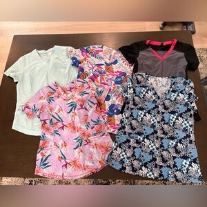 Lot of scrub tops - xs and small